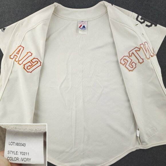 San Francisco Giants Vintage Baseball Jersey Majestic Schmidt Youth Boy's Large - Picture 6 of 13